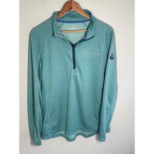 Vineyard Vines Performance Mens L 1/4 Zip Pullover Plymouth Country Club Teal